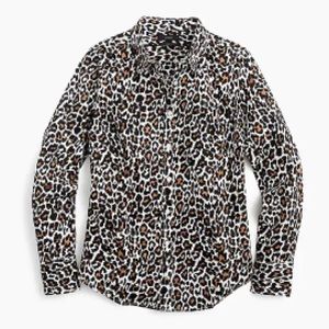 JCrew leopard print button down